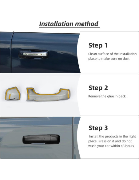 Cubierta de Manija de Puerta Exterior Hoolcar para Dodge Ram 2018-2021, Negro Cubierta de Manija de Puerta Exterior Hoolcar para Dodge Ram 2018-2021, Negro