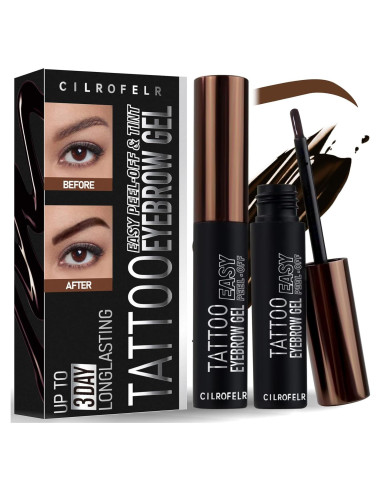 Cilrofelr Gel Tinte para Cejas Peel Off Marrón 2 Paquetes