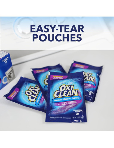 Limpiador de Lavadora OxiClean - 4 Unidades Eliminador de Olores