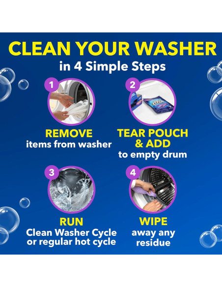 Limpiador de Lavadora OxiClean - 4 Unidades Eliminador de Olores Limpiador de Lavadora OxiClean - 4 Unidades Eliminador de Olores
