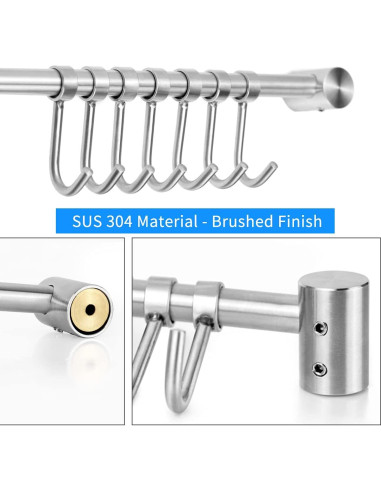 Soporte de Pared para Utensilios de Cocina Audmore 39.6 cm 2 Pack