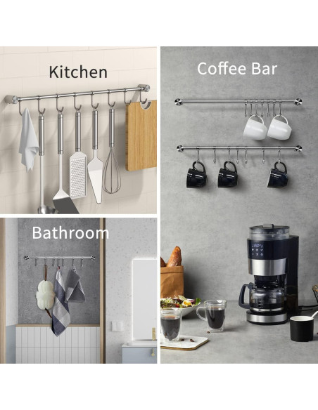 Soporte de Pared para Utensilios de Cocina Audmore 39.6 cm 2 Pack Soporte de Pared para Utensilios de Cocina Audmore 39.6 cm 2 Pack