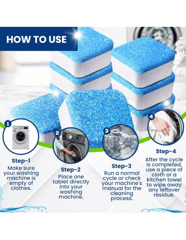 Tabletas Limpiadoras de Lavadora y Lavavajillas Smart Vision - 48 PCS
