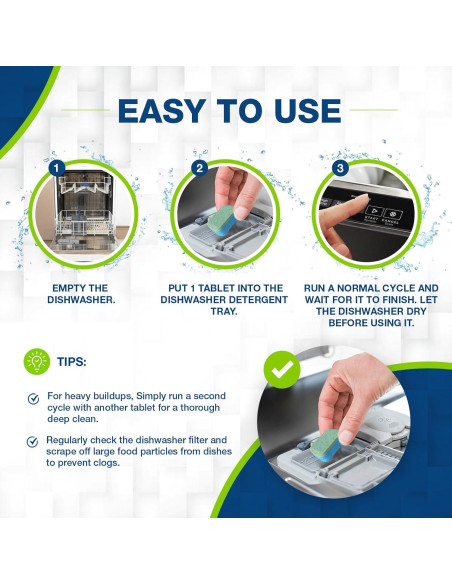 Tabletas Limpiadoras de Lavadora y Lavavajillas Smart Vision - 48 PCS Tabletas Limpiadoras de Lavadora y Lavavajillas Smart Vision - 48 PCS