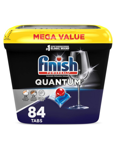Finish Quantum Cápsulas para Lavavajillas 84 Unidades - Poder Antigrasa