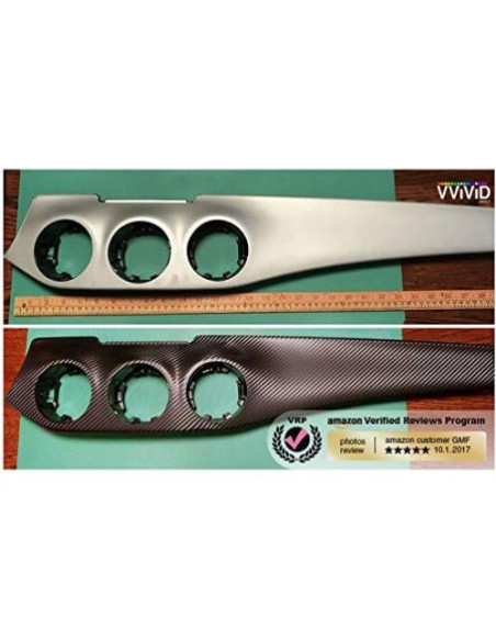 Vinilo Fibra de Carbono Negra VViViD 1.5m x 0.3m 3D Vinilo Fibra de Carbono Negra VViViD 1.5m x 0.3m 3D