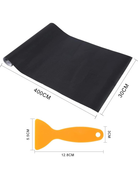 Vinilo de Fibra de Carbono Negro San Tao DS 400x30cm para Autos Vinilo de Fibra de Carbono Negro San Tao DS 400x30cm para Autos