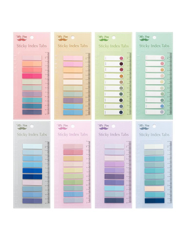 Pestañas Adhesivas Coloridas Mr. Pen 1600 Pcs Rectangulares