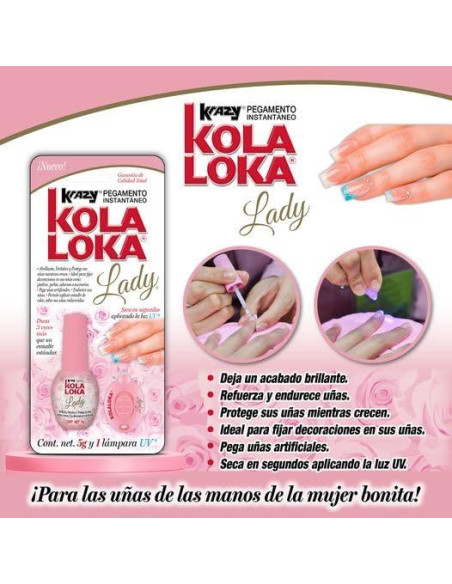 Kola Loka Lady Kit Adhesivo UV 5g para Uñas Artificiales Kola Loka Lady Kit Adhesivo UV 5g para Uñas Artificiales