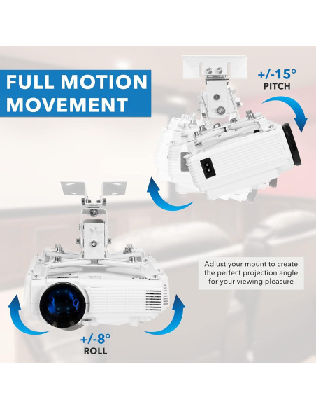 Soporte de Proyector Mount-It! Universal Pared/Techo 20kg Blanco Soporte de Proyector Mount-It! Universal Pared/Techo 20kg Blanco