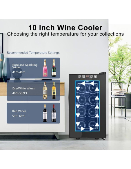 Refrigerador de Vino Velieta VTWB-25D1-1 para 8 Botellas Refrigerador de Vino Velieta VTWB-25D1-1 para 8 Botellas