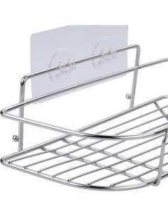 Ganchos Adhesivos para Ducha LAIGOO 8 Pcs Reemplazo 13.97x5.99 cm 2