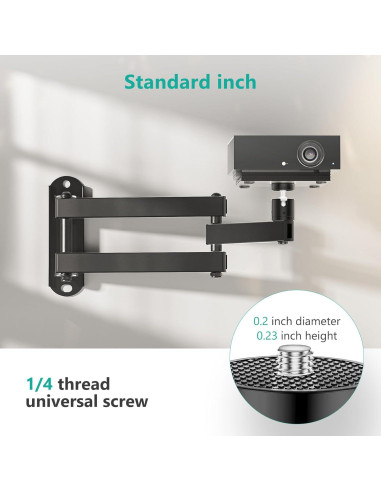 Soporte de Proyector Plegable WALI Ajustable Negro 10 kg