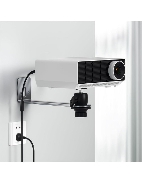 Soporte de proyector ajustable Liboer para techo y pared Soporte de proyector ajustable Liboer para techo y pared
