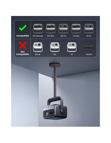 Soporte de Techo JMGO para Proyector N1S Ajustable 30/10 cm