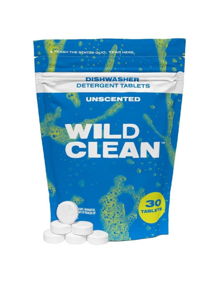 Tabletas de detergente para lavavajillas Wild Clean - Ecológicas, 30 unidades Tabletas de detergente para lavavajillas Wild Clean - Ecológicas, 30 unidades