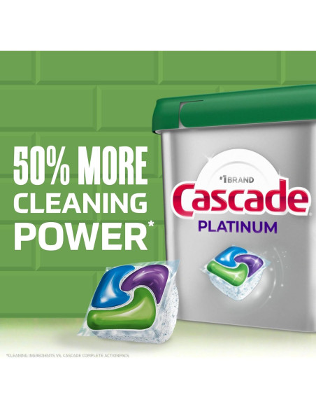 Cápsulas detergente lavavajillas Cascade Platinum + Oxi 34u Cápsulas detergente lavavajillas Cascade Platinum + Oxi 34u