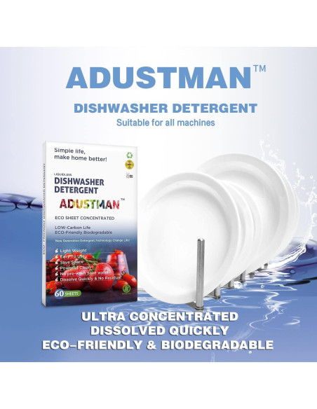 Detergente Ecológico para Lavavajillas DARKHOSEMAN 45 Hojas Detergente Ecológico para Lavavajillas DARKHOSEMAN 45 Hojas