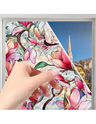 Película de Ventana Aomkmi Rosa 43.18x199.39 cm UV Privacidad