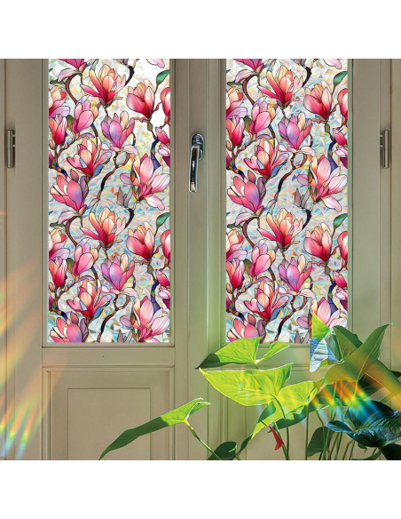 Película de Ventana Aomkmi Rosa 43.18x199.39 cm UV Privacidad Película de Ventana Aomkmi Rosa 43.18x199.39 cm UV Privacidad