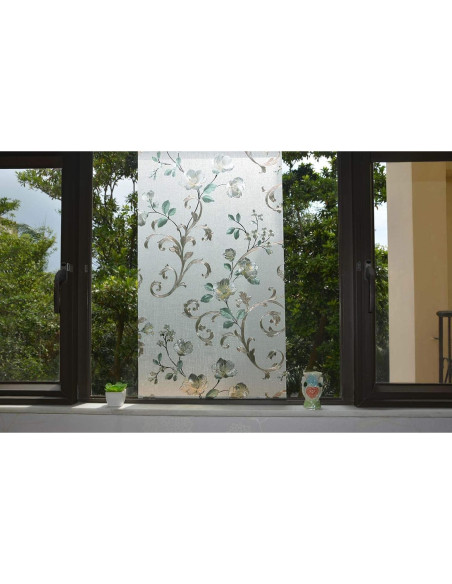 Película de Ventana Privada VSUDO 45x200 cm Floral Anti-UV Película de Ventana Privada VSUDO 45x200 cm Floral Anti-UV