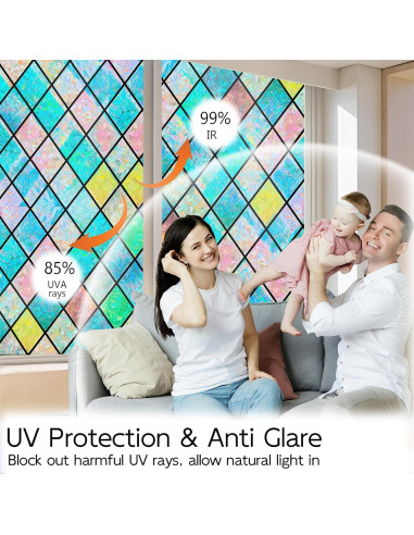 Película de Ventana Linarun Arcoíris 3D 40x300 cm Privacidad