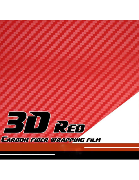 Hoja de Vinilo de Fibra de Carbono Rojo 1.22m x 0.30m Silence Shopping Hoja de Vinilo de Fibra de Carbono Rojo 1.22m x 0.30m Silence Shopping