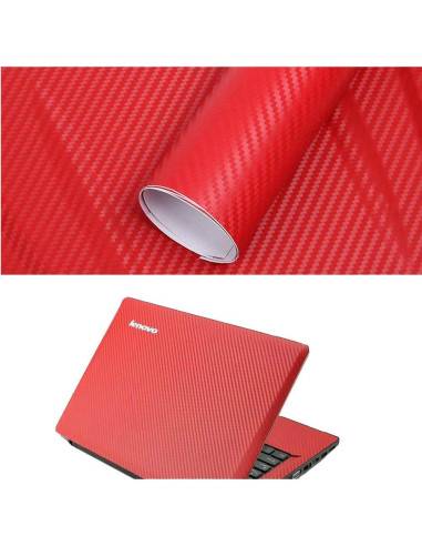 Hoja de Vinilo de Fibra de Carbono Rojo 1.22m x 0.30m Silence Shopping