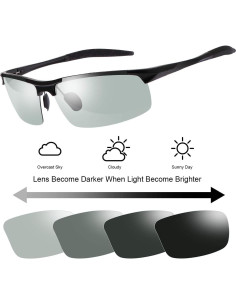 Gafas de sol YIMI fotocromáticas polarizadas UV400 unisex 2