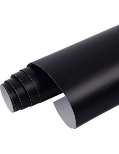 Envoltura de Vinilo Negra Mate LZLRUN 0.3 m x 1.5 m para Auto 2