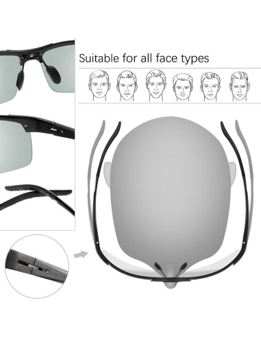 Gafas de sol YIMI fotocromáticas polarizadas UV400 unisex