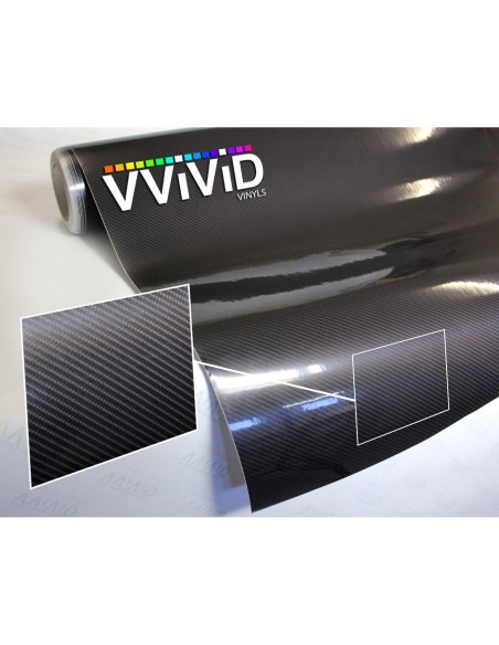 Vinilo de Fibra de Carbono Negra VViViD 30x10 cm - 2 Hojas Vinilo de Fibra de Carbono Negra VViViD 30x10 cm - 2 Hojas