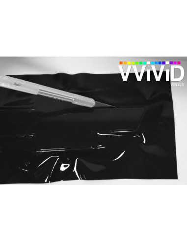 Vinilo de Fibra de Carbono Negra VViViD 30x10 cm - 2 Hojas