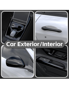 Vinilo Automotriz Negro Brillante Lypumso 0.3m x 3m con Kit 2