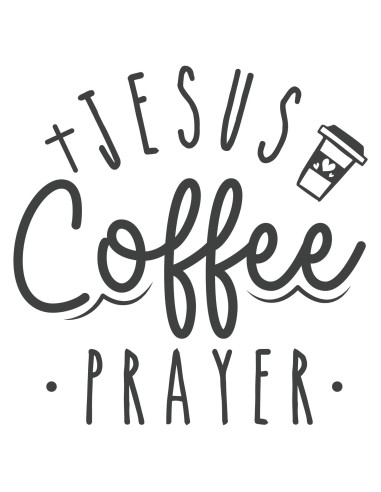 Calcomanía Cristiana Jesús Oración Café - Vinilo Impermeable