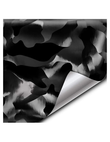 Vinilo Envoltura Camuflaje Negro VViViD 30.48x152.4cm