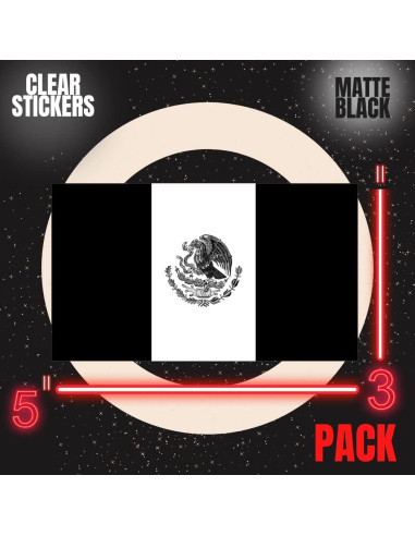 Calcomanías de Bandera Mexicana Reconquest 12.7x7.6 cm - Paquete de 3