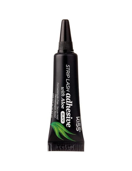 Adhesivo para Pestañas Negras Kiss con Aloe 7.1g Libre de Formaldehído Adhesivo para Pestañas Negras Kiss con Aloe 7.1g Libre de Formaldehído