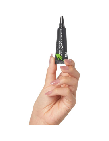 Adhesivo para Pestañas Negras Kiss con Aloe 7.1g Libre de Formaldehído