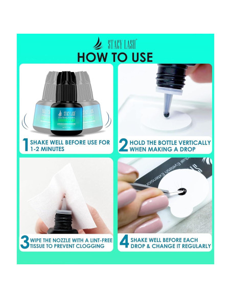 Pegamento para Extensiones de Pestañas Stacy Lash 5ml Extra Fuerte Pegamento para Extensiones de Pestañas Stacy Lash 5ml Extra Fuerte