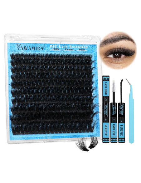 Kit de Extensiones de Pestañas Yawamica 200D 10-20mm DIY Kit de Extensiones de Pestañas Yawamica 200D 10-20mm DIY