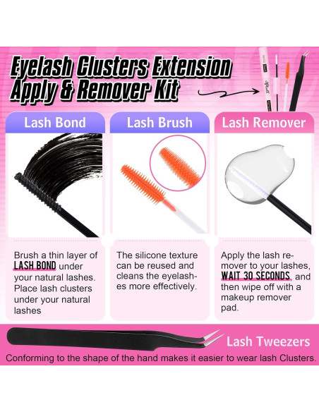 Kit de Extensión de Pestañas Pleell Wispy 10-18MM 180PCS Kit de Extensión de Pestañas Pleell Wispy 10-18MM 180PCS