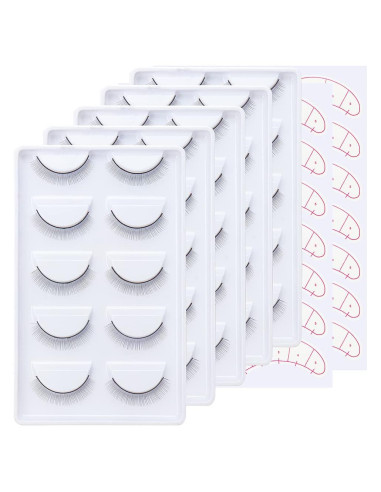 25 Pares Pestañas de Práctica Autoadhesivas YS para Extensiones