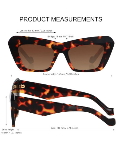 Gafas de sol Cat Eye ANDWOOD para mujeres con lentes UV400