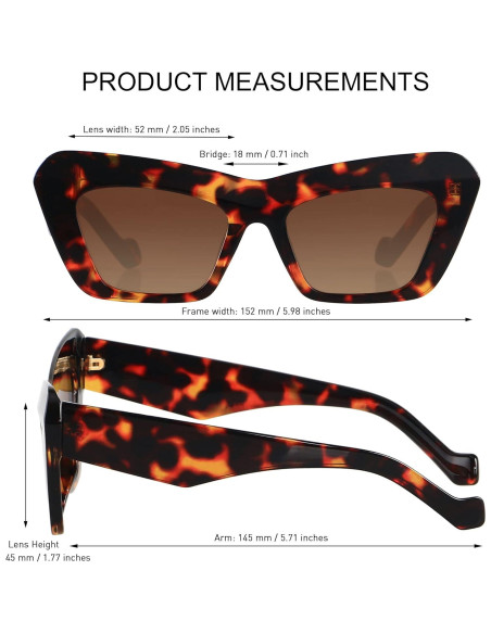 Gafas de sol Cat Eye ANDWOOD para mujeres con lentes UV400 Gafas de sol Cat Eye ANDWOOD para mujeres con lentes UV400