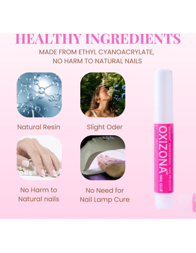 Pegamento para Uñas Acrílicas Oxizona 6 Pcs 2g Súper Fuerte