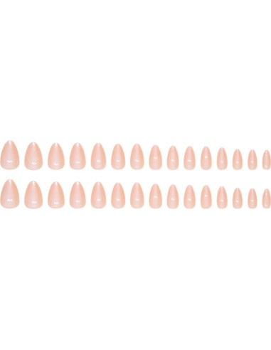 Uñas Postizas Almendra Ombre Nude 24 Pcs GUFUGU0612