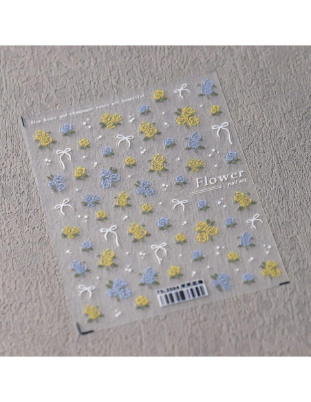 Pegatinas de Uñas Dedyel Flores de Primavera 2 Piezas Pegatinas de Uñas Dedyel Flores de Primavera 2 Piezas