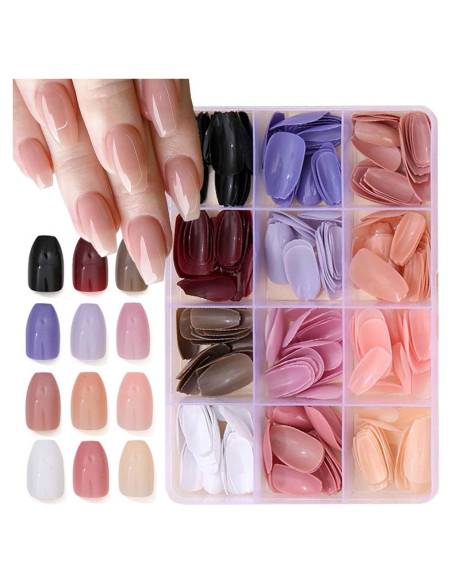 288 Uñas Postizas en Forma de Ataúd KASOICRA - 12 Colores 288 Uñas Postizas en Forma de Ataúd KASOICRA - 12 Colores