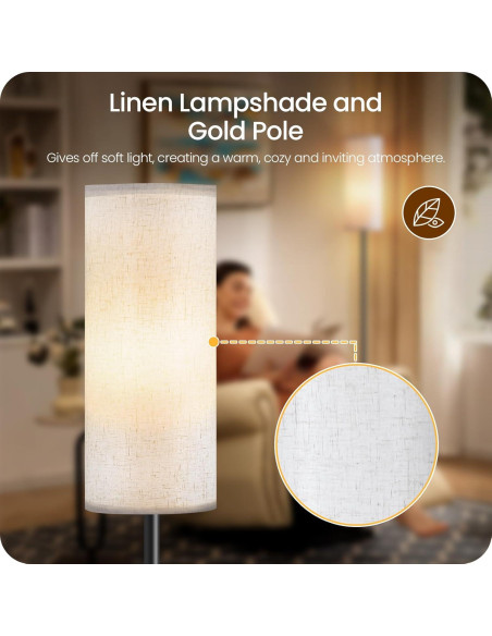 2 Lámparas de Pie Regulables GOEBLESON 66" LED 10W Control Remoto 2 Lámparas de Pie Regulables GOEBLESON 66" LED 10W Control Remoto